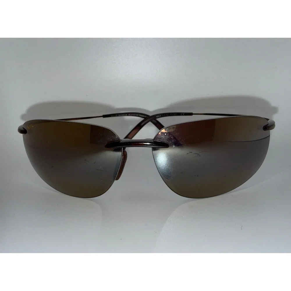 Maui Jim Genuine MALA-MJ-525-26 Rimless Polarized Sunglasses GunmetalGray Invest